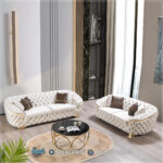 Meja Tamu, Meja Tamu Minimalis, Sofa, Sofa Tamu,sofa Tamu Mewah, Sofa Stainless, Meja Stainless,Kursi Sofa Tamu Mewah Chesterfield Terbaru Lupino Stainless Gold