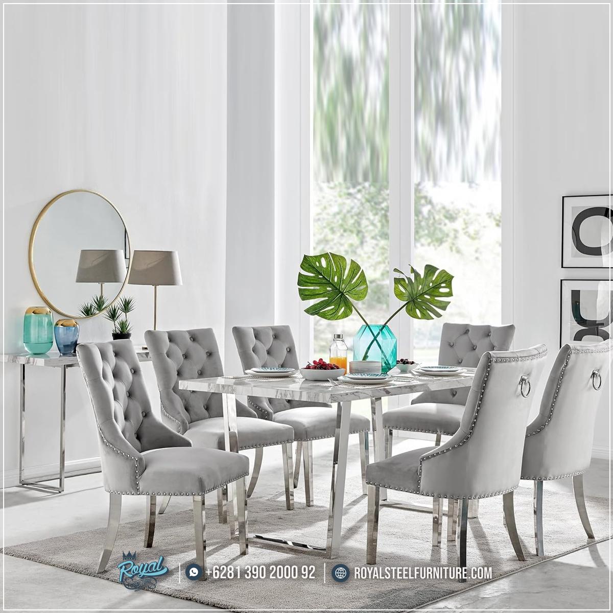 Set Meja Makan Mewah Stainles Terbaru Belgravia Minimalis Meja Makan Mewah Stainles Terbaru Belgravia Minimalis