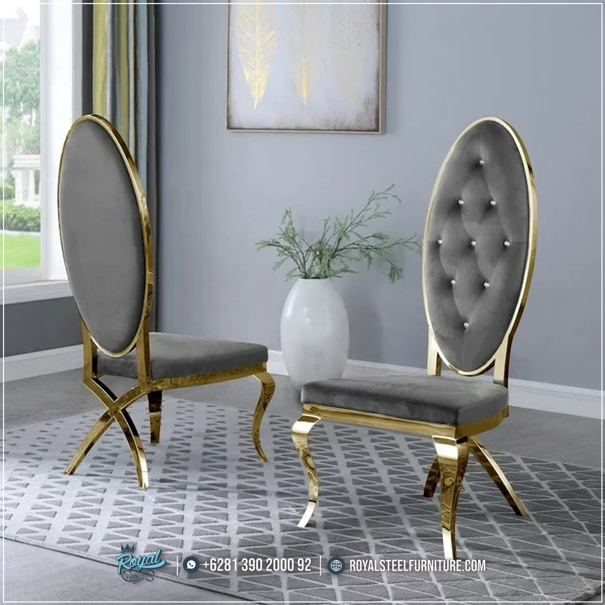 Harga Meja Makan Jepara, Meja Makan Marmer, meja makan mewah, Meja Makan Mewah, Meja Makan Mewah Stainless, Meja Makan Minimalis, Meja Makan Minimalis Modern, Meja Makan Minimalis Stenlies, Meja Makan Stainless,Kursi Makan Stainless Mewah Sandaran Oval Bludru
