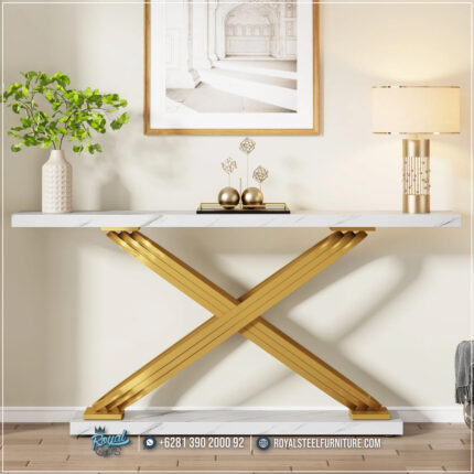 Meja Konsul Ruang Tamu, Meja Konsul Minimalis Modern, Jual Meja Konsul Cermin, Meja Konsul Jepara, Meja Konsul Minimalis, Meja Konsul Mewah,Meja Konsul Top Marmer Carrara Putih Mewah Stainless Gold