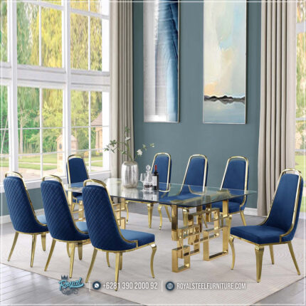 Harga Meja Makan Jepara, Meja Makan Marmer, meja makan mewah, Meja Makan Mewah, Meja Makan Mewah Stainless, Meja Makan Minimalis, Meja Makan Minimalis Modern, Meja Makan Minimalis Stenlies, Meja Makan Stainless Steel,Meja Makan Minimalis Stainless New Model Kimoria Navy