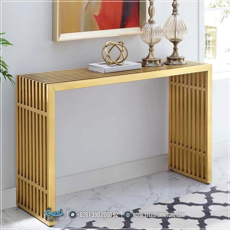 Meja Konsol Stainless Mewah Full Besi Golden Class Meja Console, Meja Console Jepara, Meja Console Klasik, Meja Console Mewah, Meja Stainless, Meja Console Stainless,Meja Hias, Meja Konsol Mewah, Meja Konsol Terbaru,Meja Konsol Stainless Mewah Full Besi Golden Class