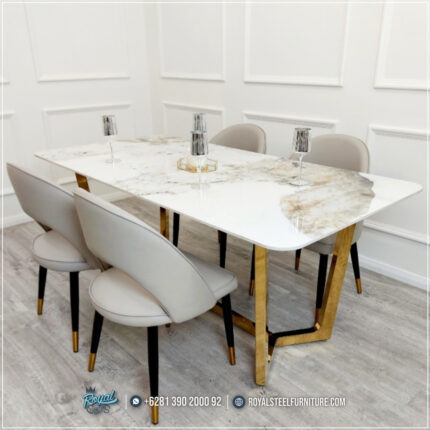 Harga Meja Makan Jepara, Meja Makan Marmer, meja makan mewah, Meja Makan Mewah 4 Kursi, Meja Makan Mewah Stainless, Meja Makan Minimalis, Meja Makan Minimalis Modern, Meja Makan Minimalis Stenlies, Meja Makan Stainless Gold,Set Meja Makan Marmer Putih 4 Sofa Dining Chair