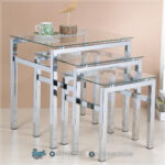3 Pieces Meja Stainless Susun Ruang Tamu