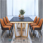 Harga Meja Makan Jepara, Meja Makan Marmer, meja makan mewah, Meja Makan Mewah 4 Kursi, Meja Makan Mewah Stainless, Meja Makan Minimalis, Meja Makan Minimalis Modern, Meja Makan Minimalis Stenlies, Meja Stainless Royal Steel,Harga 1 Set Meja Mewah Kaki Stainless Ruang Makan Terbaru Glam Slate