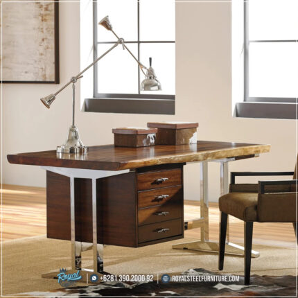 Gambar Meja Kantor, Info Meja Kantor, Meja Direktur Mewah, Meja Kantor Jati, Meja Kantor Mewah, Meja Kantor Ukiran, Meja Kerja Direktur, Model Kursi Meja Kantor Royal Furniture, Set Ruang Kantor,Meja Kerja Kaki Stainless Solid Wood Design Desk Office Table Meja Stainless Office Desk