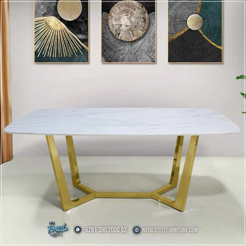 Harga Meja Makan Jepara, Meja Makan Marmer, Meja Makan Mewah 6 Kursi, Meja Makan Mewah Stainless, Meja Makan Set 6K, Meja Makan Minimalis Modern, Meja Makan Minimalis Stenlies, Meja Stainless Royal Steel,Meja Makan Kaki Stainless Capella Gold Terbaru