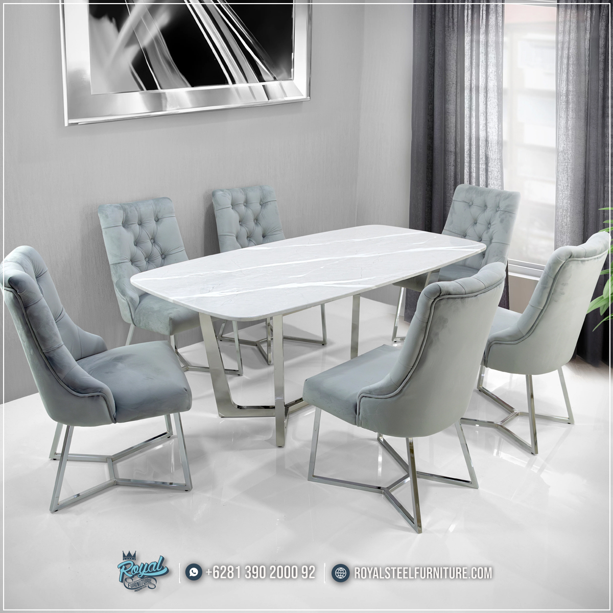 Harga Meja Makan Jepara, Meja Makan Marmer, meja makan mewah, Meja Makan Mewah 4 Kursi, Meja Makan Mewah 6 Kursi, Meja Makan Mewah Stainless, Meja Makan Minimalis, Meja Makan Minimalis Modern, Meja Makan Minimalis Stenlies, Meja Makan Stainless Gold, Meja Makan Stainless Silver, Meja Makan Stainless Steel,Rinerra Grey Chairs Dining Set Meja Kaki Stainless Minimalis Mewah Terbaru Harga Meja Makan Jepara, Meja Makan Marmer, meja makan mewah, Meja Makan Mewah 4 Kursi, Meja Makan Mewah 6 Kursi, Meja Makan Mewah Stainless, Meja Makan Minimalis, Meja Makan Minimalis Modern, Meja Makan Minimalis Stenlies, Meja Makan Stainless Gold, Meja Makan Stainless Silver, Meja Makan Stainless Steel,Rinerra Grey Chairs Dining Set Meja Kaki Stainless Minimalis Mewah Terbaru