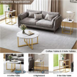 Meja Tamu Minimalis Stainless Gold Modern Mewah Aesthetic - Gambar 3