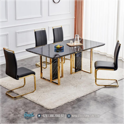 Meja Makan Minimalis, Meja Makan Stainless, Meja Marmer, Meja Marmer Stainless, Model Meja Makan Mewah, Set Meja Makan, Set Meja Makan Mewah, Set Meja Makan Minimalis, Meja Makan Stainless Minimalis Modern, Meja Makan Stenlis Terbaru, Meja Makan Stainless Gold, Meja Makan Minimalis, Meja Stainless, Furniture Stainless, Royal Stenlis,Set Meja Makan Modern Marmer Black Kaki Stainless Mewah Terbaru