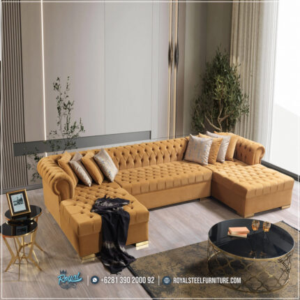 Sofa Tamu Stainless Steel, Sofa Tamu Modern, Sofa Tamu Minimalis, Sofa Tamu Mewah, Sofa Tamu Futuristik, Sofa Tamu Tahan Lama, Sofa Stainless Terbaru, Sofa Stainless Gold, Sofa Mewah Minimalis, Sofa Mewah, Sofa Modern, Sofa Minimalis,Desain Sofa Tamu Stainless Mewah Leter L Sudut Minimalis Eropan Style