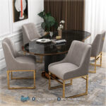 Furniture Stainless Steel, Kursi Makan Jepara, Kursi Makan Minimalis, Kursi Makan Modern, Kursi Makan Stainless, Kursi Makan Terbaru, Kursi Stainless, Kursi Stainless Steel,Zanthia Dining Set Kursi Makan Stainless Mewah Terbaru