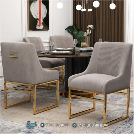Furniture Stainless Steel, Kursi Makan Jepara, Kursi Makan Minimalis, Kursi Makan Modern, Kursi Makan Stainless, Kursi Makan Terbaru, Kursi Stainless, Kursi Stainless Steel,Zanthia Kursi Makan Stainless Mewah Terbaru