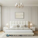 Set Tempat Tidur Mewah Boucle Minimalis Hunian Modern