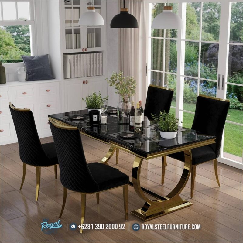 Meja Makan Minimalis Jepara, Meja Makan Minimalis Kayu Jati, Meja Makan Minimalis Modern, Meja Makan Minimalis Terbaru, Meja Makan Modern, Meja Makan Stainless, Meja Makan Terbaru, Model Meja Makan Minimalis, Model Meja Makan Stainless, Rangka Meja Stainless, Set Meja Makan, 1 Set Meja Makan Stainless Terbaru Jepara Modern Cantik