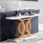 Meja Hias Gold Ruang Tamu Mewah Console Table Minimalis