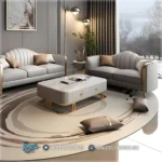 Modern Living Room Sofa Tamu Stainless Mewah Minimalis Jepara