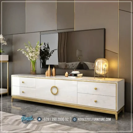 Bufet TV Kaki Stainless Gold Minimalis Modern, Bufet Tv Jati, Bufet tv Minimalis, Bufet tv Modern, Bufet Tv Stainless, Bufet Tv Terbaru, Meja Dresser Elegan, Meja Dresser Kaki Stainless, Meja Dresser Modern, Meja Dresser Stainless, Meja Dresser Terbaru