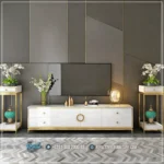 Media Console Bufet TV Kaki Stainless Gold Minimalis Modern, Bufet Tv Jati, Bufet tv Minimalis, Bufet tv Modern, Bufet Tv Stainless, Bufet Tv Terbaru, Meja Dresser Elegan, Meja Dresser Kaki Stainless, Meja Dresser Modern, Meja Dresser Stainless, Meja Dresser Terbaru