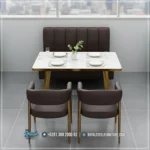 Meja Marmer Set Furnitur Kursi Sofa Cafe Estetik Gaya Hotel Vibe Scandinavian Retro