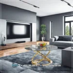 Meja Tamu Stainless Glassy Coffee Table Mewah