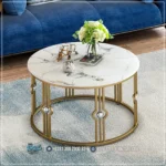 Round Table Ruang Tamu Stainless Steel Living Room