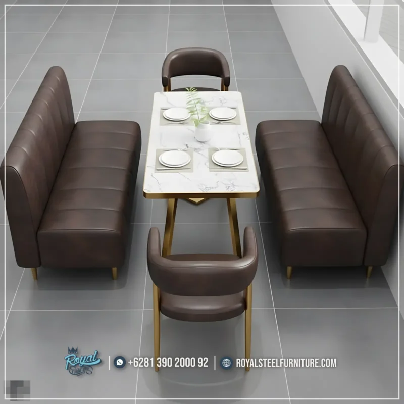 Set Furnitur Sofa Cafe Estetik Gaya Hotel Vibe Scandinavian Retro