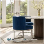 Kursi Makan Stainless Dining Chair Mewah Bludru Velvet