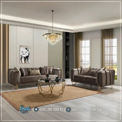 Living Room Set Ruang Tamu Sofa Stainless Mewah Jepara
