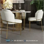 Model Kursi Meja Makan Mewah Stainless Gold