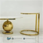 Meja Ruang Tamu Stainless Luxurious Ball Side Table