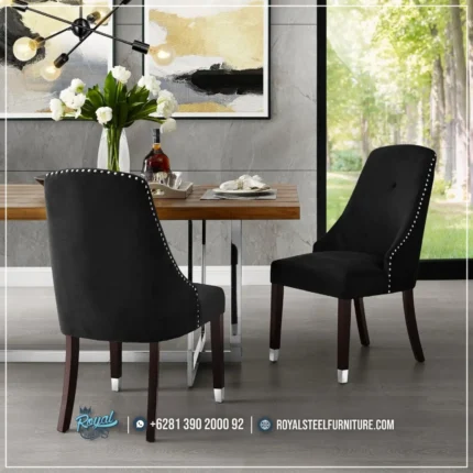 Kursi Meja Makan Stainless Silver Modern Jepara