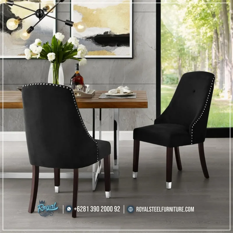 Kursi Meja Makan Stainless Silver Modern Jepara