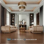 Luxury Sofa Tamu Gold Accents Modern Stainless