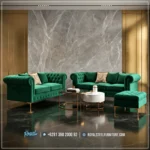 Model Sofa Tamu Stainless Terbaru Desain Gold Minimalis Moodern