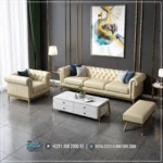 Kursi Sofa Stainless Gold Mewah untuk Ruangan Modern Ruang Tamu Anda Terbaru Royal Furniture