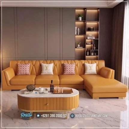 Kursi Sofa Stainless Minimalis Model Sudut