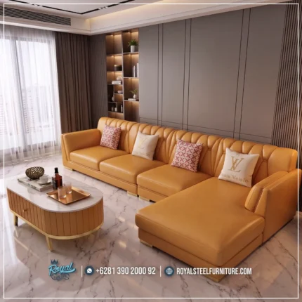 Sofa Stainless Minimalis Model Sudut