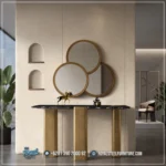 Meja Konsol Modern Aurora Black Marble