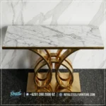 Meja Konsul Minimalis Modern Stainless Gold Jepara