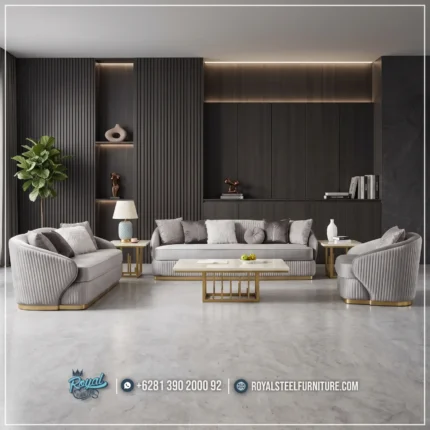 Sofa Tamu Modern Mewah Upholstery Glamour