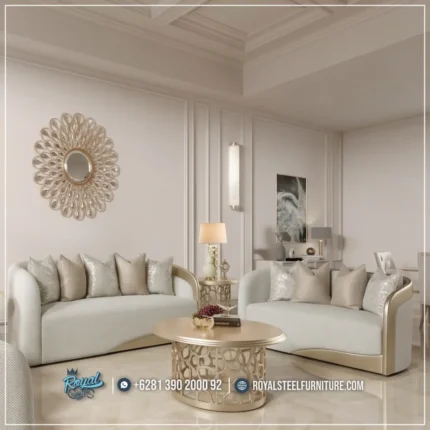 Model Sofa Ruang Tamu Mewah Bergaya Modern Klasik - Curved Sofa Royal Furniture