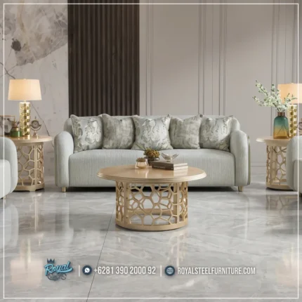 Sofa Ruang Tamu Mewah Bergaya Modern Klasik Jepara